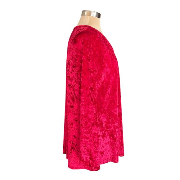JODIFL Red Velvet Swing Tunic Top Sz M/LG Christmas Valentines Glam Date Night - Picture 5 of 6